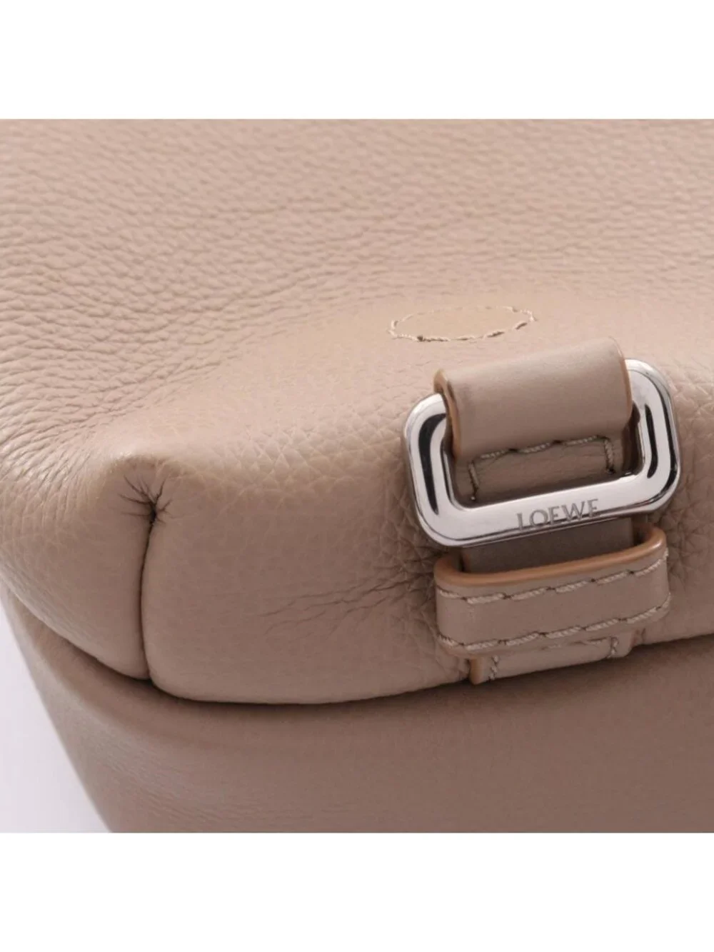 Loewe Shoulder Bag Military XS Beige Leather